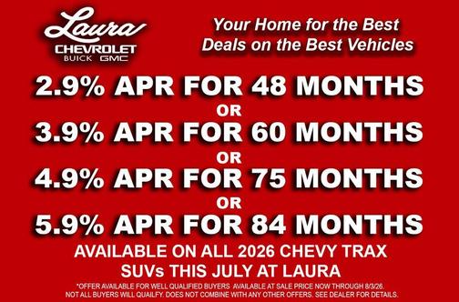 Summit White 2026 Chevrolet Trax LT