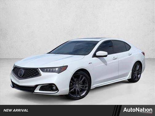 Platinum White Pearl 2019 Acura TLX Technology