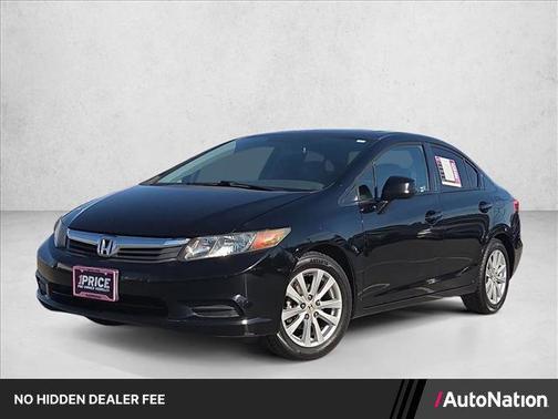 Crystal Black Pearl 2012 Honda Civic EX