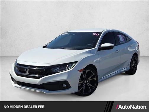 Platinum White Pearl 2020 Honda Civic Sport