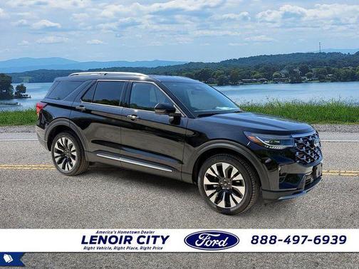 Agate Black Metallic 2026 Ford Explorer Platinum