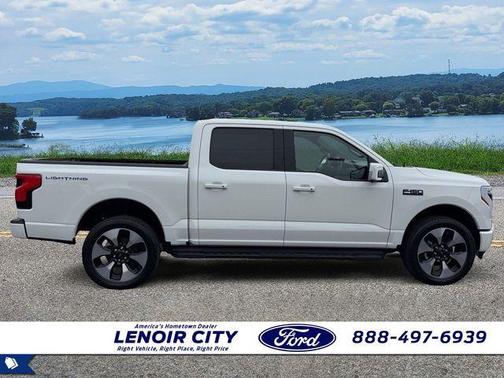 Space White Metallic 2025 Ford F-150 Lightning Platinum