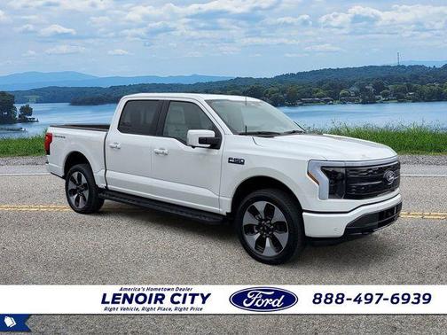 Space White Metallic 2025 Ford F-150 Lightning Platinum