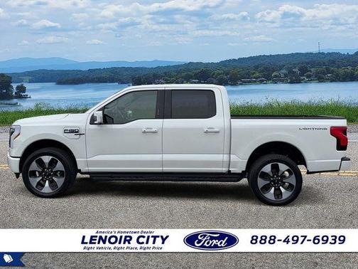 Space White Metallic 2025 Ford F-150 Lightning Platinum