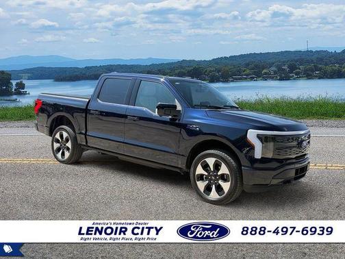 Antimatter Blue Metallic 2025 Ford F-150 Lightning Platinum