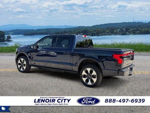 Antimatter Blue Metallic 2025 Ford F-150 Lightning Platinum
