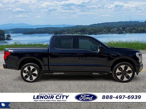 Antimatter Blue Metallic 2025 Ford F-150 Lightning Platinum
