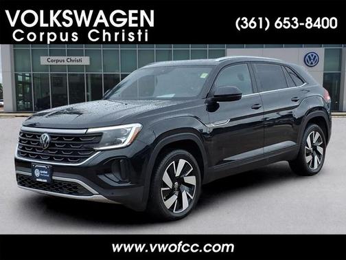 Deep Black Pearl Effect 2024 Volkswagen Atlas Cross Sport 2.0T SE w/ Technology