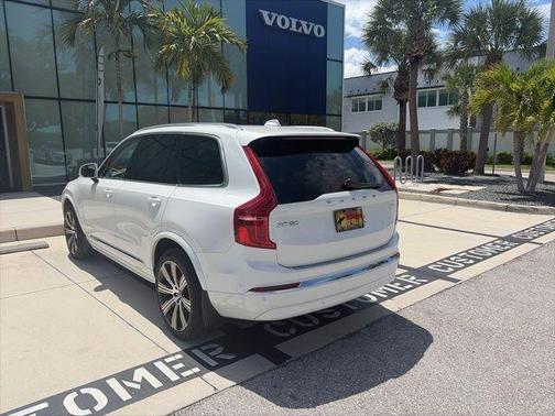 Crystal White 2024 Volvo XC90 Recharge Plug-In Hybrid T8 Ultimate Bright Theme 7-Seater