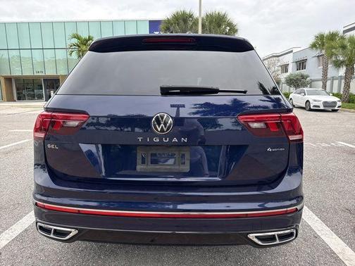 Atlantic Blue 2022 Volkswagen Tiguan 2.0T SEL R-Line