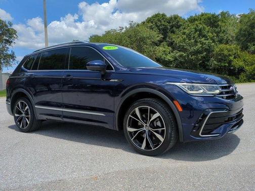 Atlantic Blue 2022 Volkswagen Tiguan 2.0T SEL R-Line