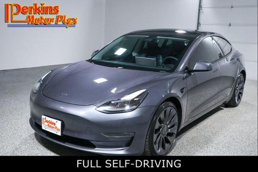 Gray 2021 Tesla Model 3 Performance