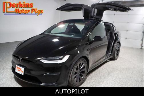 Solid Black 2022 Tesla Model X Plaid Tri Motor All-Wheel Drive