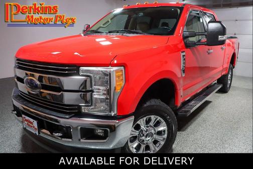 Red 2017 Ford F-250 Lariat