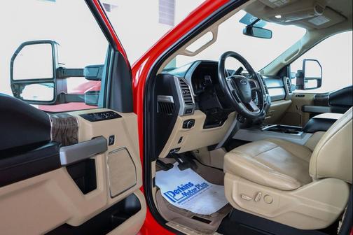 Red 2017 Ford F-250 Lariat