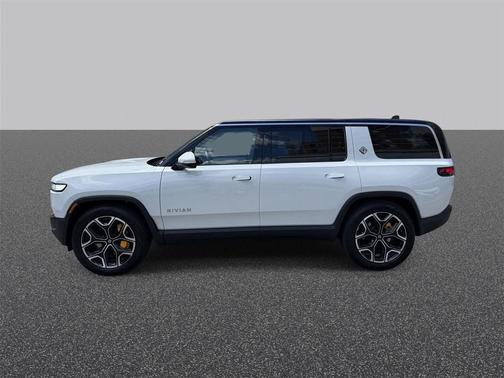 Glacier White 2024 Rivian R1S Adventure Quad Motor Large Pack