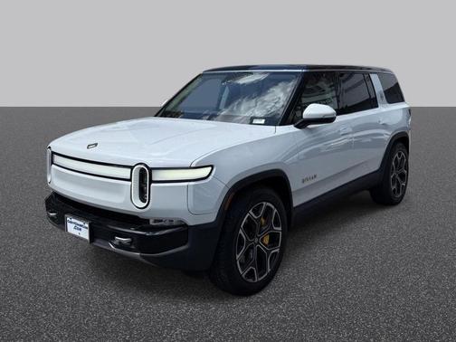 Glacier White 2024 Rivian R1S Adventure Quad Motor Large Pack