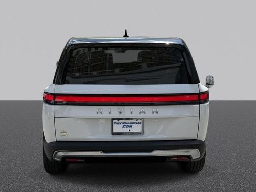 Glacier White 2024 Rivian R1S Adventure Quad Motor Large Pack