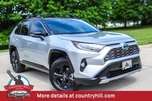 Silver Sky Metallic/Midnight Black Metallic 2021 Toyota RAV4 Hybrid SE