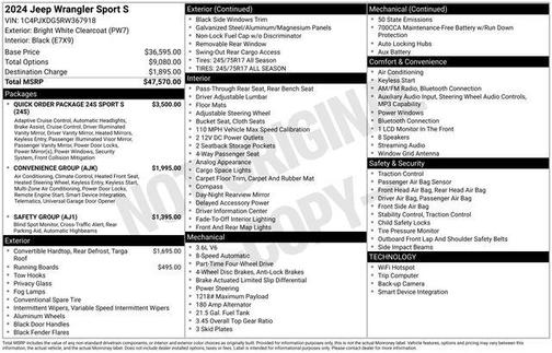 2024 Jeep Wrangler Sport S