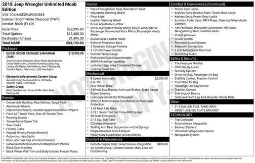 2018 Jeep Wrangler Unlimited Moab 4x4