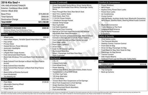 2016 Kia Soul +