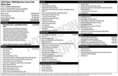 Bright White Clearcoat 2022 RAM 1500 Big Horn/Lone Star