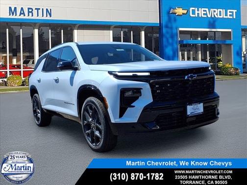 Polar White Tricoat 2026 Chevrolet Traverse AWD 4dr RS w/2RS