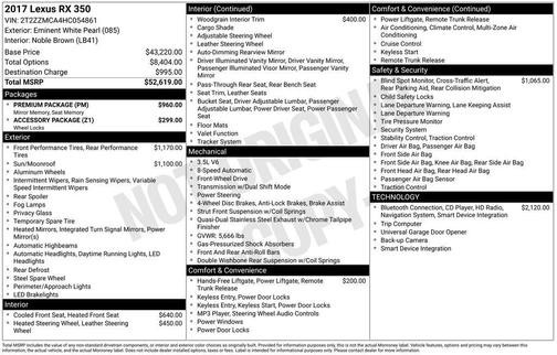 2017 Lexus RX 350 Base