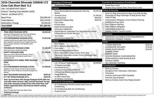 2026 Chevrolet Silverado 2500 LTZ