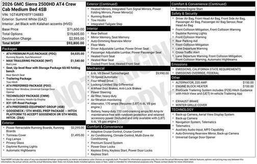 2026 GMC Sierra 2500 AT4