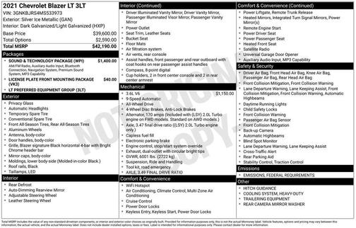 2021 Chevrolet Blazer 3LT