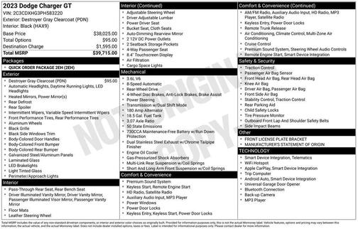 2023 Dodge Charger GT
