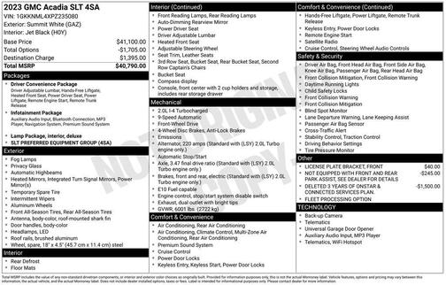 2023 GMC Acadia FWD SLT