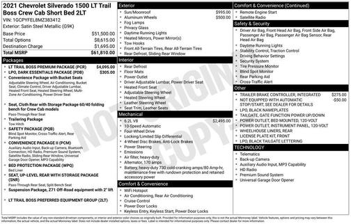 2021 Chevrolet Silverado 1500 LT Trail Boss