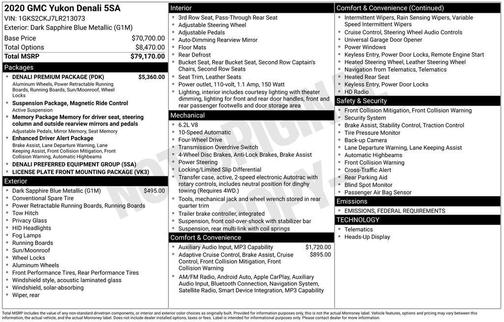 2020 GMC Yukon Denali