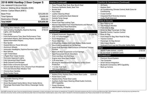Silver Metallic 2018 MINI Hardtop Cooper S