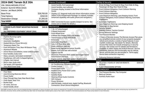 Summit White 2024 GMC Terrain SLE