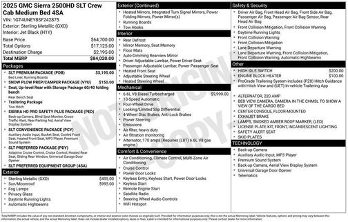 2025 GMC Sierra 2500 SLT