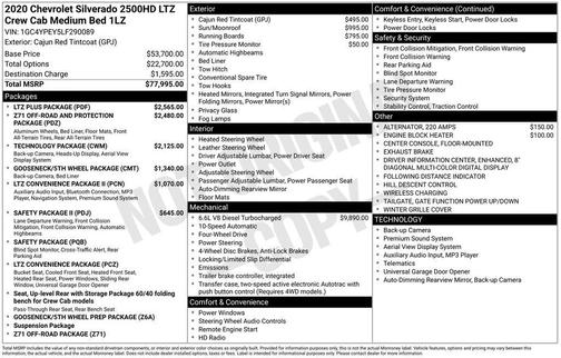 2020 Chevrolet Silverado 2500 LTZ