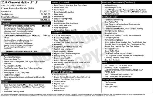 2018 Chevrolet Malibu LT