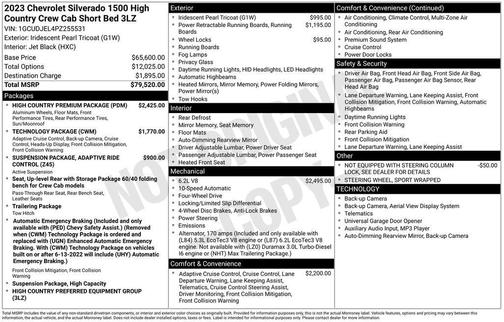 Iridescent Pearl Tricoat 2023 Chevrolet Silverado 1500 High Country