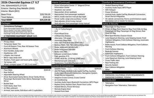 2026 Chevrolet Equinox 1LT