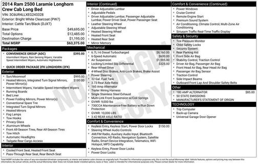 2014 RAM 2500 Longhorn