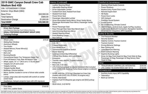 2019 GMC Canyon Denali