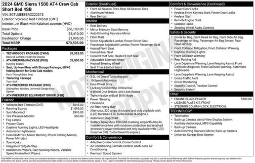 Volcanic Red Tintcoat 2024 GMC Sierra 1500 AT4