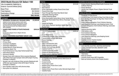 2022 Buick Encore GX Select
