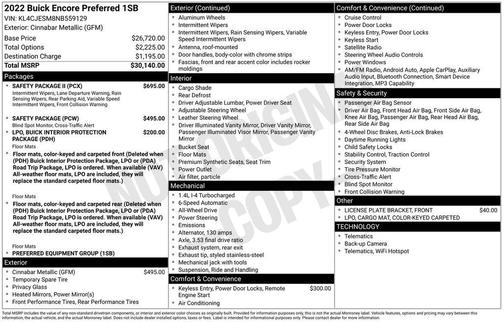 Cinnabar Metallic 2022 Buick Encore Preferred