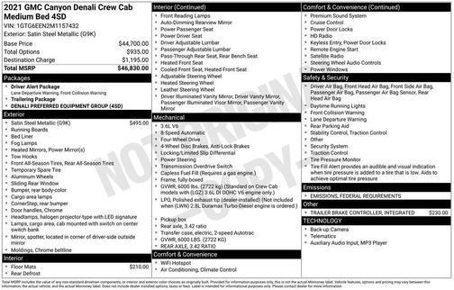 2021 GMC Canyon Denali