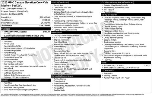 2023 GMC Canyon Elevation